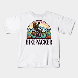 BIKEPACKER LOVES BIKEPACKING ON THEIR BIKE Kids T-Shirt